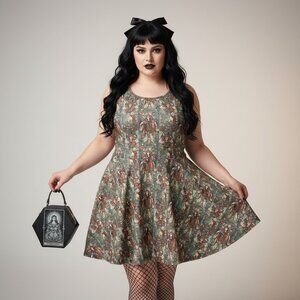 Plus Size Tarot Goddess Goth Skater Dress